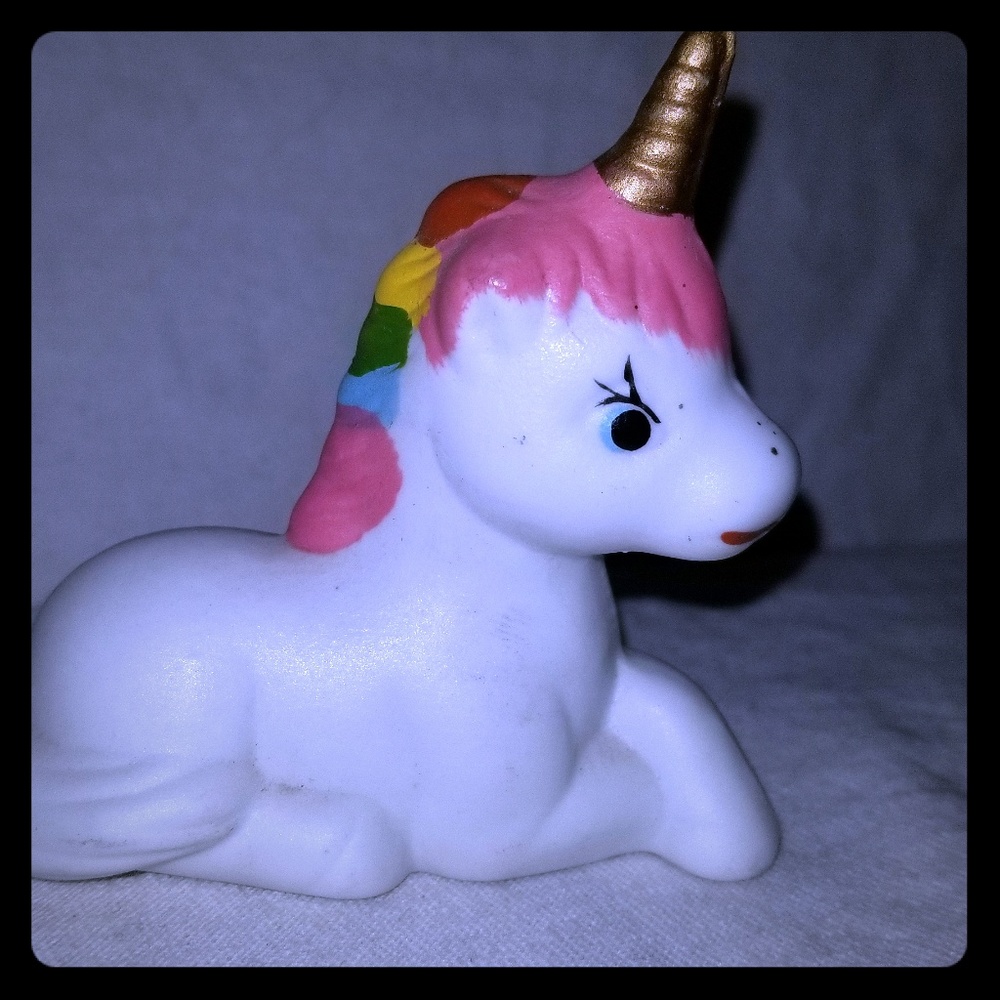 Unicorn ceramic figurine, vintage